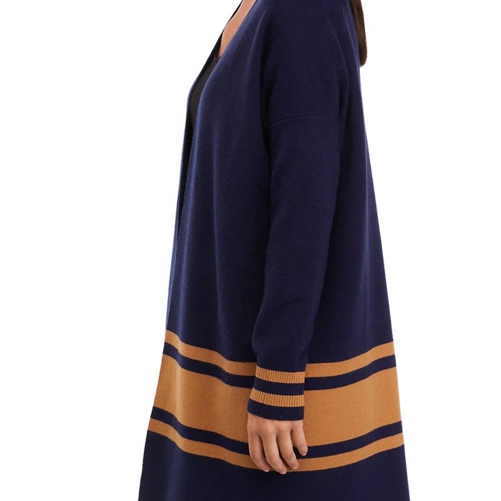NWT Crown and Ivy Navy color block Open Cardigan- Size XL - Picture 7 of 10